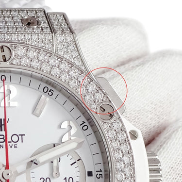 腕時計 ウブロ HUBLOT ビッグバン サンモリッツ 301.SE.230.RW.174 自動巻き メンズ メーカーOH済 純正ダイヤ パヴェ オールホワイト