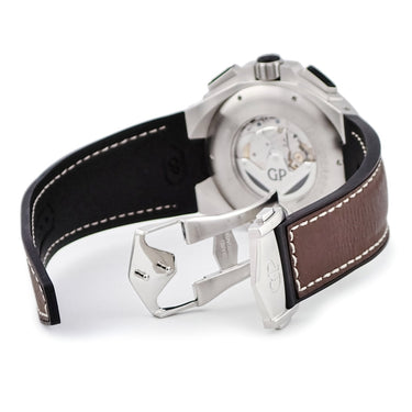 腕時計 ジラールペルゴ GIRARD PERREGAUX クロノホーク 49970-11-131-HDBA 自動巻き メンズ OH済 ギョーシェ クロノグラフ デイト