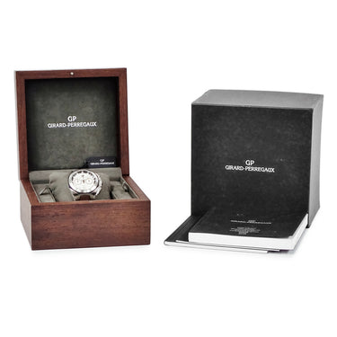 腕時計 ジラールペルゴ GIRARD PERREGAUX クロノホーク 49970-11-131-HDBA 自動巻き メンズ OH済 ギョーシェ クロノグラフ デイト