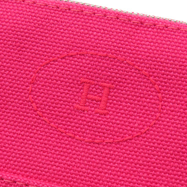 エルメス HERMES ボリードポーチ ミニ H102773M ハイビスカス コットン アニョーミロ ポーチ シルバー金具 化粧ポーチ 小物入れ