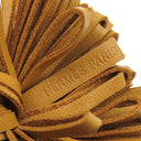 エルメス HERMES カルメン ウノドス モーヴシルベストル×セサミ ラムスキン キーリング シルバー金具 ピンク 茶 フリンジ