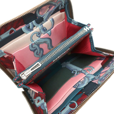 エルメス HERMES アザップ シルクイン コンパクト ゴールド ヴォーエプソン コインケース シルバー金具 茶 ラウンドジップ