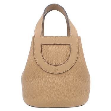 エルメス HERMES インザループ 18 チャイ トリヨンクレマンス ヴォースイフト ハンドバッグ シルバー金具 茶