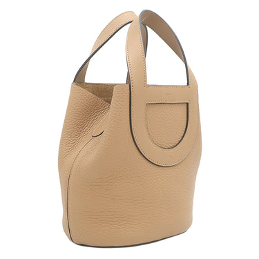 エルメス HERMES インザループ 18 チャイ トリヨンクレマンス ヴォースイフト ハンドバッグ シルバー金具 茶