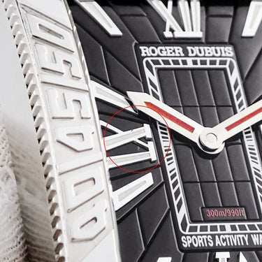 腕時計 ロジェデュブイ ROGER DUBUIS シーモア MS34 21 9 9.53 自動巻き メンズ ブラック ローマン バー 角型 限定