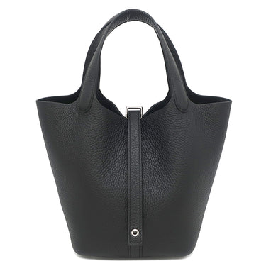 エルメス HERMES ピコタンロック 18 PM ブラック トリヨンクレマンス ハンドバッグ シルバー金具 新品 未使用 黒 2026年製