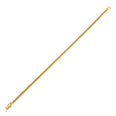 喜平 KIHEI K18 18金 18.3cm 4.9g 6面ダブル W イエローゴールド K18YG ブレスレット 造幣局検定マーク ※ショッピングローン対応していません