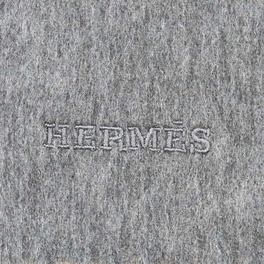 エルメス HERMES レクトヴェルソ グリシネ×ベージュ カシミヤ マフラー 新品 未使用 リバーシブル フリンジ ロゴ刺繍