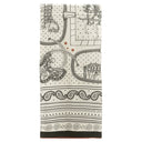 エルメス HERMES カレ140 カレジェアン H244394S ブラック×ホワイト×キュイール カシミヤ シルク ストール 新品 未使用 【グランアパラ バンダナ】
