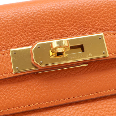 エルメス HERMES ケリー32 内縫い オレンジ トゴ 2WAYバッグ ゴールド金具 ショルダー