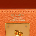 エルメス HERMES ケリー32 内縫い オレンジ トゴ 2WAYバッグ ゴールド金具 ショルダー