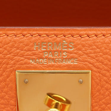 エルメス HERMES ケリー32 内縫い オレンジ トゴ 2WAYバッグ ゴールド金具 ショルダー