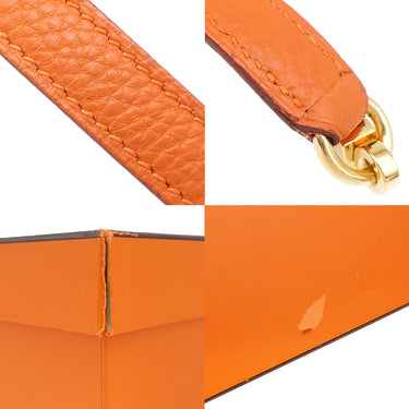 エルメス HERMES ケリー32 内縫い オレンジ トゴ 2WAYバッグ ゴールド金具 ショルダー