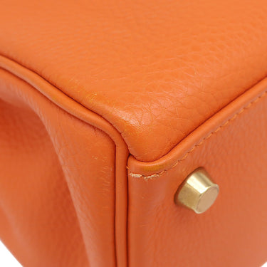 エルメス HERMES ケリー32 内縫い オレンジ トゴ 2WAYバッグ ゴールド金具 ショルダー