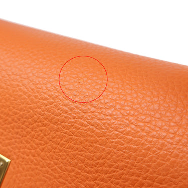 エルメス HERMES ケリー32 内縫い オレンジ トゴ 2WAYバッグ ゴールド金具 ショルダー