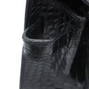 エルメス HERMES ケリー28 外縫い ブラック ポロサス 2WAYバッグ ゴールド金具 黒 クロコ ショルダー