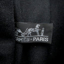 エルメス HERMES フールトゥ バザス ブラック×グレー キャンバス ショルダーバッグ シルバー金具 黒 グレー