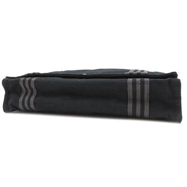 エルメス HERMES フールトゥ バザス ブラック×グレー キャンバス ショルダーバッグ シルバー金具 黒 グレー