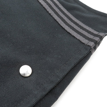 エルメス HERMES フールトゥ バザス ブラック×グレー キャンバス ショルダーバッグ シルバー金具 黒 グレー