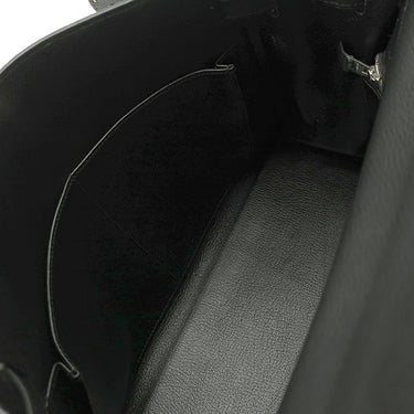 エルメス HERMES ケリー32 内縫い ブラック トリヨンクレマンス ハンドバッグ シルバー金具 黒 リカラー有