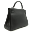 エルメス HERMES ケリー32 内縫い ブラック トリヨンクレマンス ハンドバッグ シルバー金具 黒 リカラー有