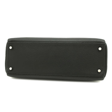 エルメス HERMES ケリー32 内縫い ブラック トリヨンクレマンス ハンドバッグ シルバー金具 黒 リカラー有