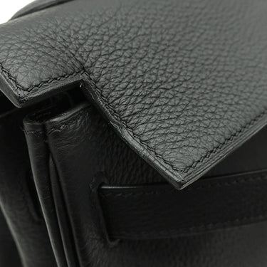 エルメス HERMES ケリー32 内縫い ブラック トリヨンクレマンス ハンドバッグ シルバー金具 黒 リカラー有