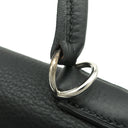 エルメス HERMES ケリー32 内縫い ブラック トリヨンクレマンス ハンドバッグ シルバー金具 黒 リカラー有