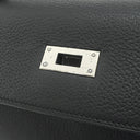 エルメス HERMES ケリー32 内縫い ブラック トリヨンクレマンス ハンドバッグ シルバー金具 黒 リカラー有