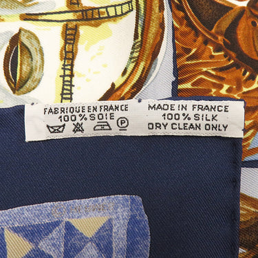 エルメス HERMES カレ90 CARRE ネイビー×マルチカラー シルク スカーフ 【PERSONA/ペルソナ】