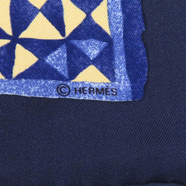 エルメス HERMES カレ90 CARRE ネイビー×マルチカラー シルク スカーフ 【PERSONA/ペルソナ】