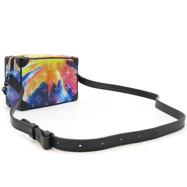 ルイヴィトン LOUIS VUITTON ミニ ソフトトランク M80952 マルチカラー レザー モノグラムサンセットキャンバス ショルダーバッグ マットブラック金具 シルバー金具