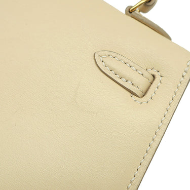 エルメス HERMES ミニミニケリー15 パルシュマン スイフト 2WAYバッグ ゴールド金具 アイボリー クリーム ショルダー
