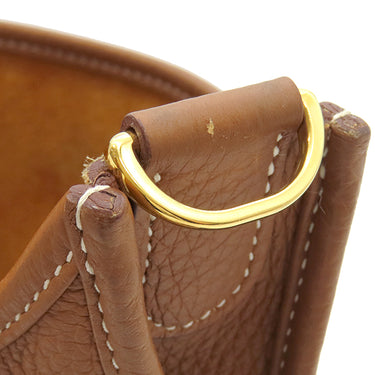 エルメス HERMES エヴリン3 PM ゴールド トリヨンクレマンス ショルダーバッグ ゴールド金具 茶