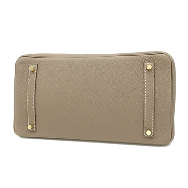 エルメス HERMES バーキン35 エトゥープ トゴ ハンドバッグ ゴールド金具 グレージュ