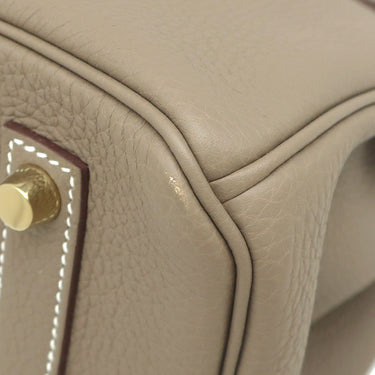 エルメス HERMES バーキン35 エトゥープ トゴ ハンドバッグ ゴールド金具 グレージュ