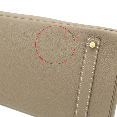 エルメス HERMES バーキン35 エトゥープ トゴ ハンドバッグ ゴールド金具 グレージュ