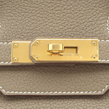 エルメス HERMES バーキン35 エトゥープ トゴ ハンドバッグ ゴールド金具 グレージュ