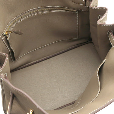 エルメス HERMES バーキン35 エトゥープ トゴ ハンドバッグ ゴールド金具 グレージュ