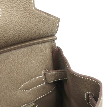 エルメス HERMES バーキン35 エトゥープ トゴ ハンドバッグ ゴールド金具 グレージュ