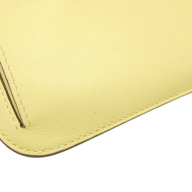 エルメス HERMES ドゴンロング ジョーヌプッサン スイフト 長財布 シルバー金具 黄色