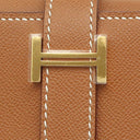 エルメス HERMES ベアン コンビネ ゴールド ヴォーマダム 三つ折り財布 ゴールド金具 新品 未使用 茶