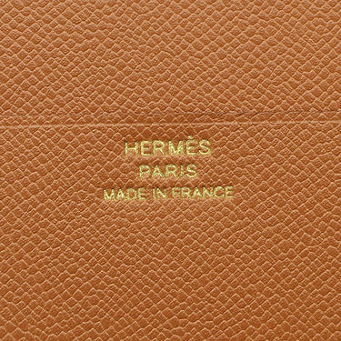 エルメス HERMES ベアン コンビネ ゴールド ヴォーマダム 三つ折り財布 ゴールド金具 新品 未使用 茶