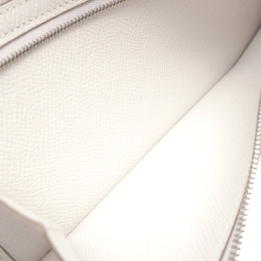 エルメス HERMES ベアンスフレ グリペール ヴォーエプソン 長財布 シルバー金具 白 二つ折り財布