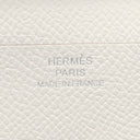 エルメス HERMES ベアンスフレ グリペール ヴォーエプソン 長財布 シルバー金具 白 二つ折り財布