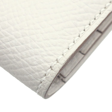 エルメス HERMES ベアンスフレ グリペール ヴォーエプソン 長財布 シルバー金具 白 二つ折り財布