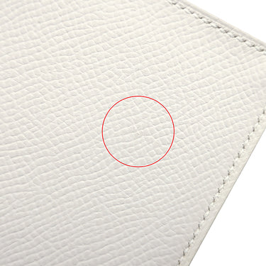 エルメス HERMES ベアンスフレ グリペール ヴォーエプソン 長財布 シルバー金具 白 二つ折り財布