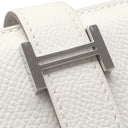エルメス HERMES ベアンスフレ グリペール ヴォーエプソン 長財布 シルバー金具 白 二つ折り財布