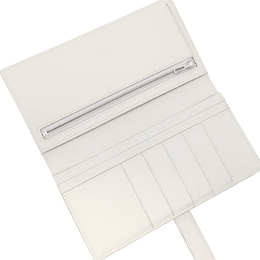 エルメス HERMES ベアンスフレ グリペール ヴォーエプソン 長財布 シルバー金具 白 二つ折り財布