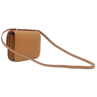 エルメス HERMES コンスタンス3 ミニ ミロワール ゴールド ヴォーエプソン ショルダーバッグ ローズゴールド金具 新品 未使用 茶 PG RG